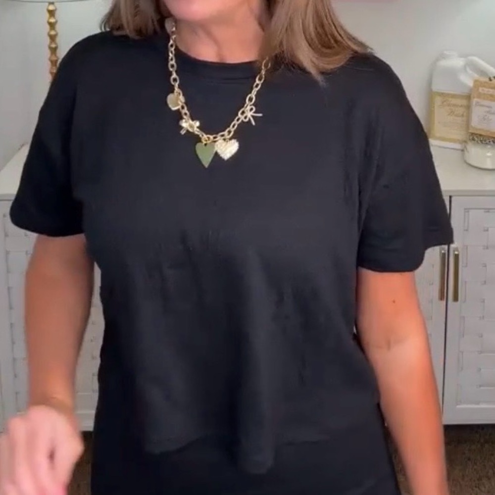 Z Supply sway textured crop tee in size large - Picture 4 of 6